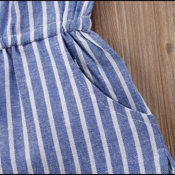 Kids Baby Girl Off The Shoulder Jumpsuit Romper - Picture 5 of 6